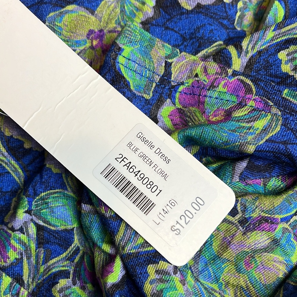 Blue Floral V-Neck Wrap Dress - Women - Picture 9 of 11